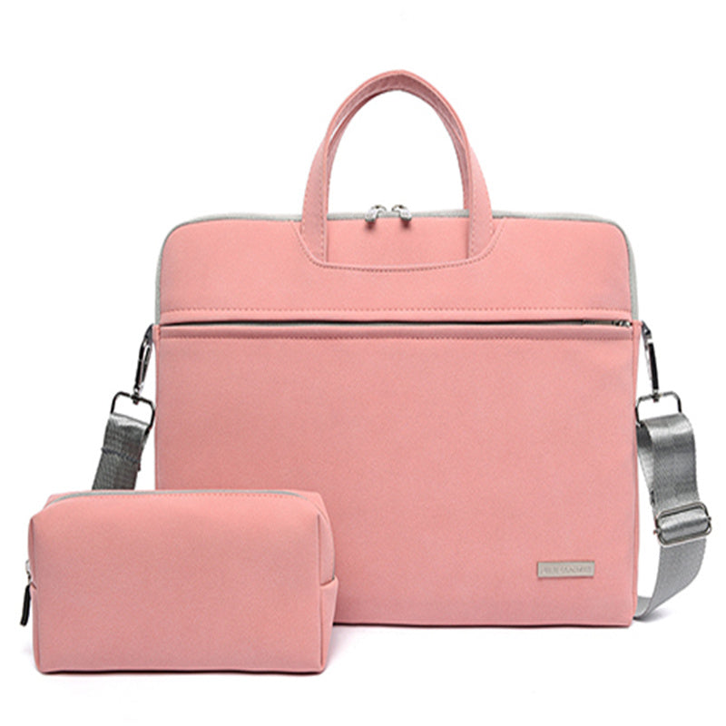 PU Leather Women Laptop Bag Notebook Carrying Case Briefcase For Macbook Air 13.3 14 15.6 Inch Men Handbags Shoulder Mouse Bag.