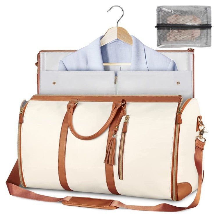 Large Capacity Travel Duffle Bag Women's Handbag Folding Suit Bag Waterproof Clothes Totes.