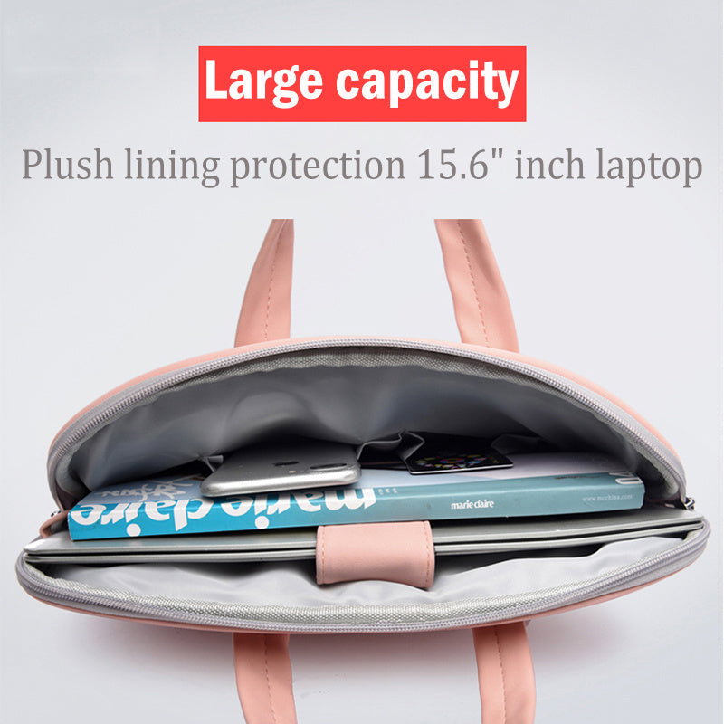 PU Leather Women Laptop Bag Notebook Carrying Case Briefcase For Macbook Air 13.3 14 15.6 Inch Men Handbags Shoulder Mouse Bag.