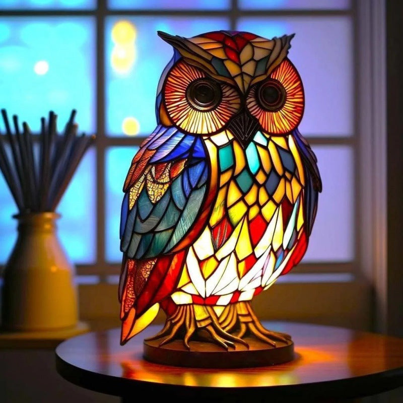 3D Colored Animal Light Desk Lamp Animal Series Decorative Night Light Animal Elephant Owl Cat Vintage Table Lamp Home Decoration.