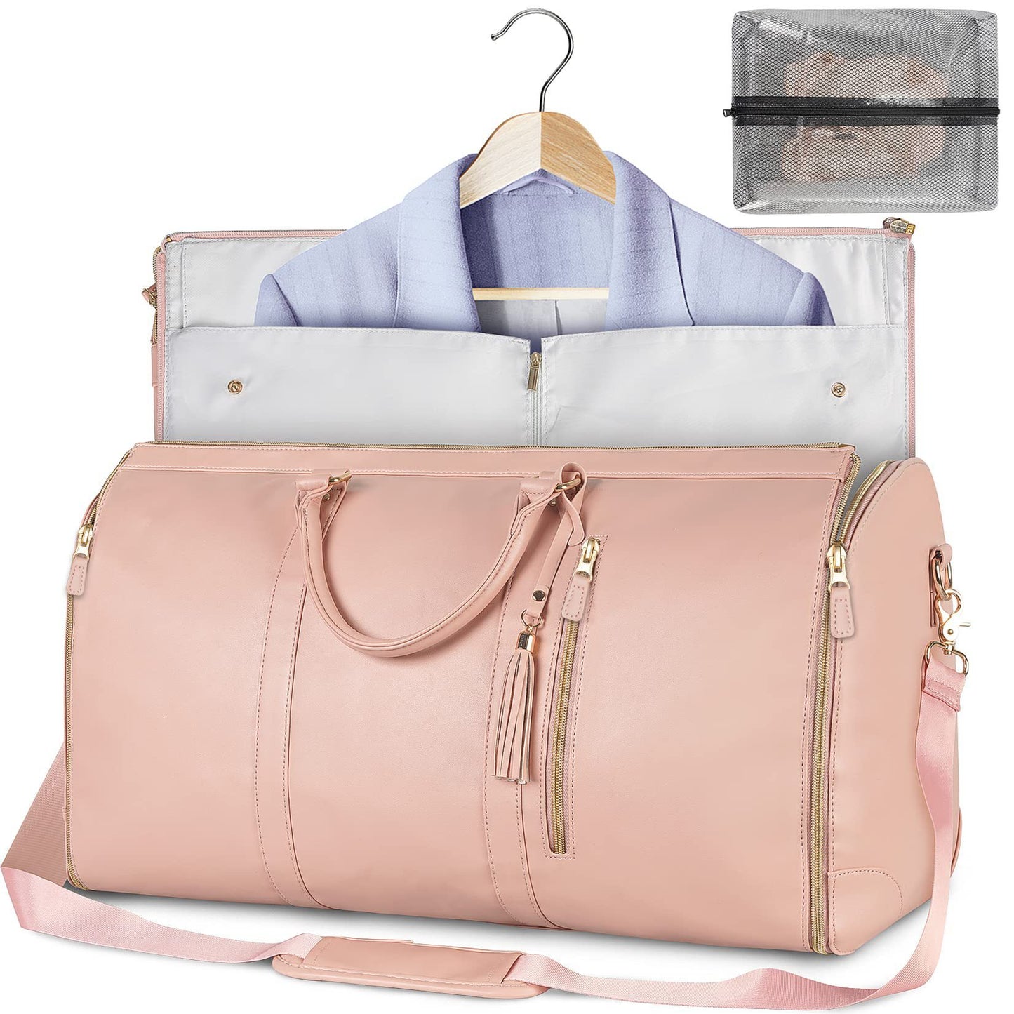 Large Capacity Travel Duffle Bag Women's Handbag Folding Suit Bag Waterproof Clothes Totes.
