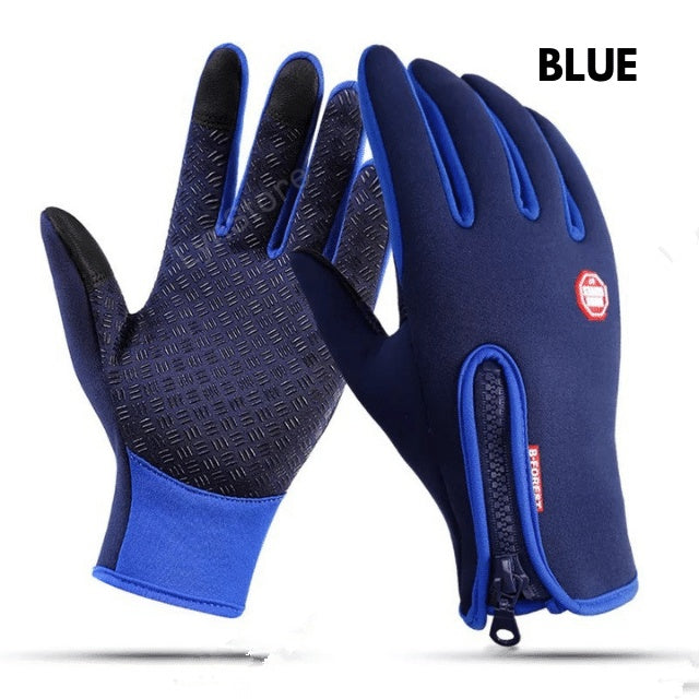 Winter Gloves Touch Screen Riding Motorcycle Sliding Waterproof Sports Gloves With Fleece.