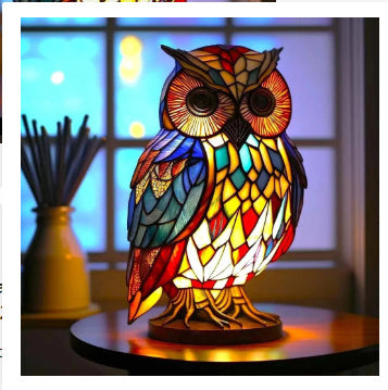 3D Colored Animal Light Desk Lamp Animal Series Decorative Night Light Animal Elephant Owl Cat Vintage Table Lamp Home Decoration.