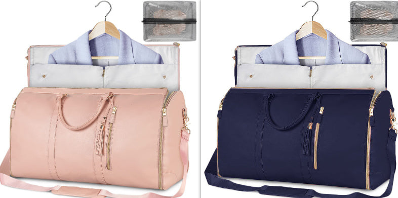 Large Capacity Travel Duffle Bag Women's Handbag Folding Suit Bag Waterproof Clothes Totes.