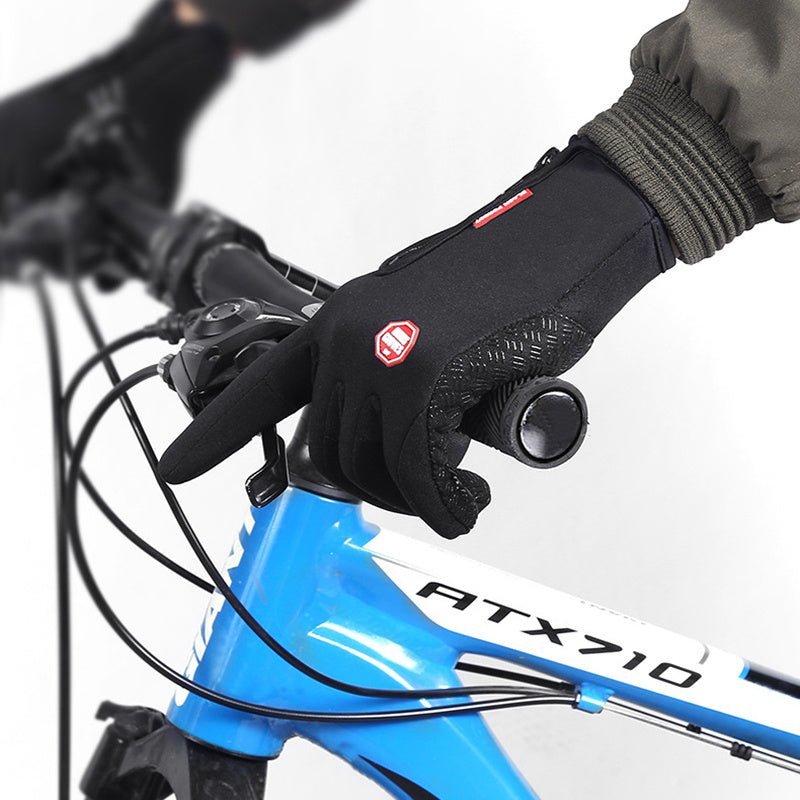 Winter Gloves Touch Screen Riding Motorcycle Sliding Waterproof Sports Gloves With Fleece.
