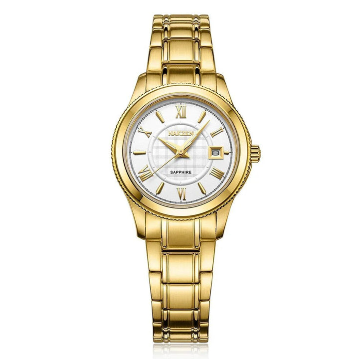 NAKZEN Brand Luxury Gold Bracelet Women Quartz Watch Ladies Fashion Dress Jewelry Gifts Wristwatch For Girls Female Clock 2018.