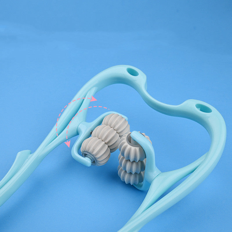 Multifunctional Manual Six-wheel Neck Massager Roller Massage Tool