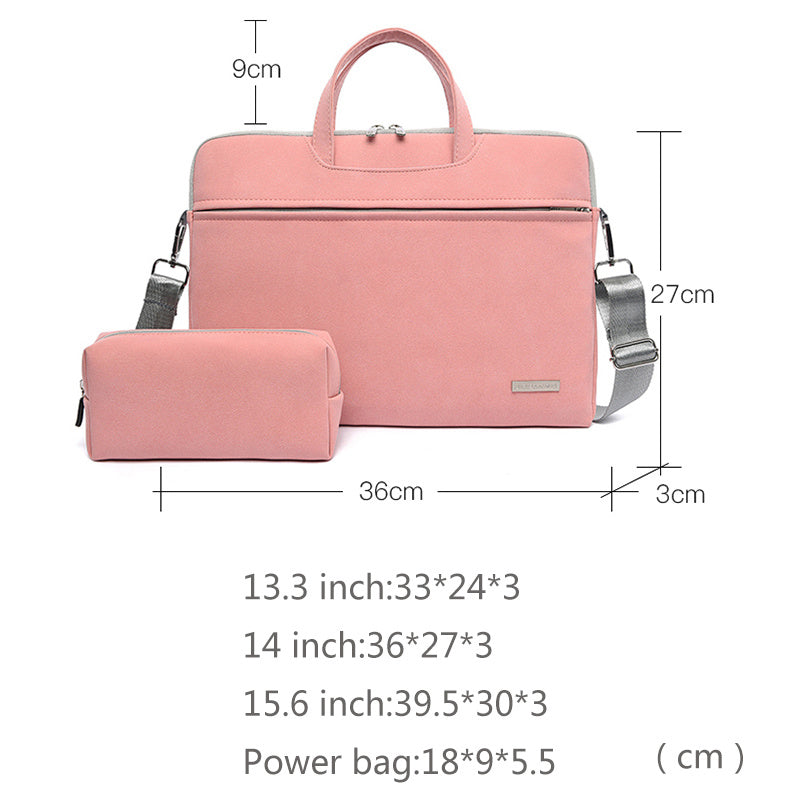 PU Leather Women Laptop Bag Notebook Carrying Case Briefcase For Macbook Air 13.3 14 15.6 Inch Men Handbags Shoulder Mouse Bag.