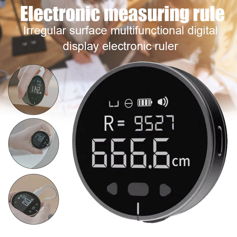 Distance Measuring Instrument Electronic Measuring Ruler Tape Measure High Definition Digital LCD High Precision Electronic Measuring Ruler Tool.