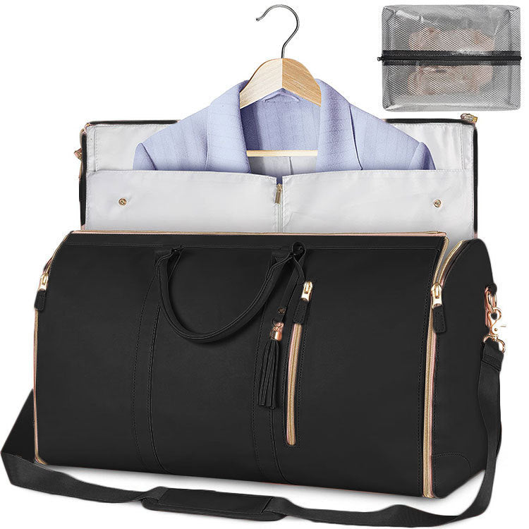Large Capacity Travel Duffle Bag Women's Handbag Folding Suit Bag Waterproof Clothes Totes.