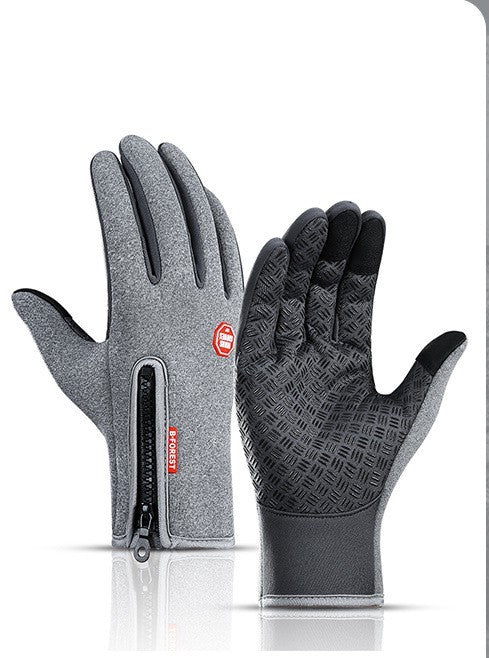 Winter Gloves Touch Screen Riding Motorcycle Sliding Waterproof Sports Gloves With Fleece.