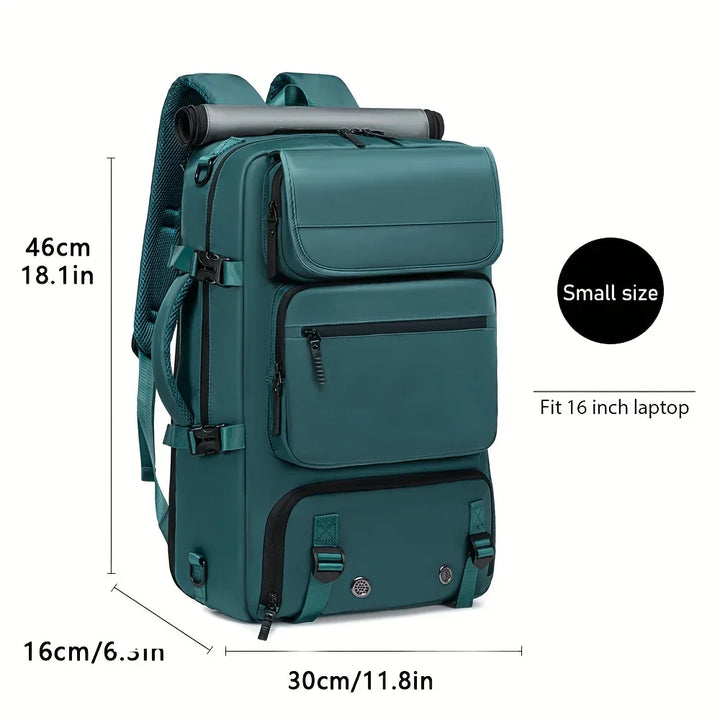 Fashionable 3-in-1 Travel Backpack Handbag Blue.