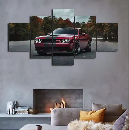 Luxury Dodge Challenger Poster 5 Pieces Wall Art Canvas Decorative Painting Living Room Pictures Print Home Decor Mural Artwork
