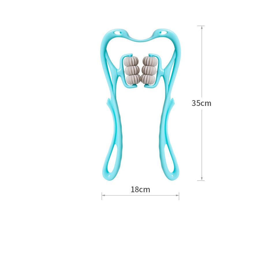 Multifunctional Manual Six-wheel Neck Massager Roller Massage Tool
