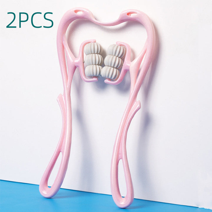 Multifunctional Manual Six-wheel Neck Massager Roller Massage Tool.