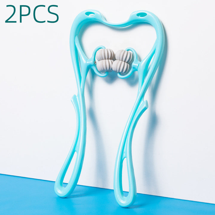 Multifunctional Manual Six-wheel Neck Massager Roller Massage Tool.