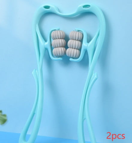 Multifunctional Manual Six-wheel Neck Massager Roller Massage Tool