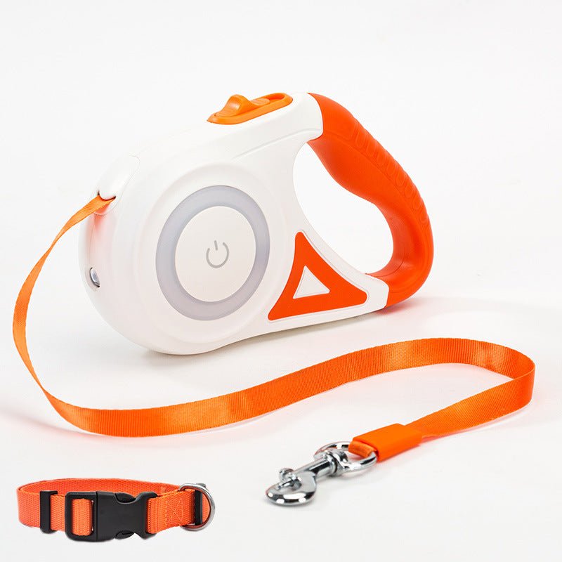 Dog Leash Retractable Leash And Dog Collar Spotlight Automatic Pet Dog Cat Traction Rope For Small Medium Dogs Pet Product.