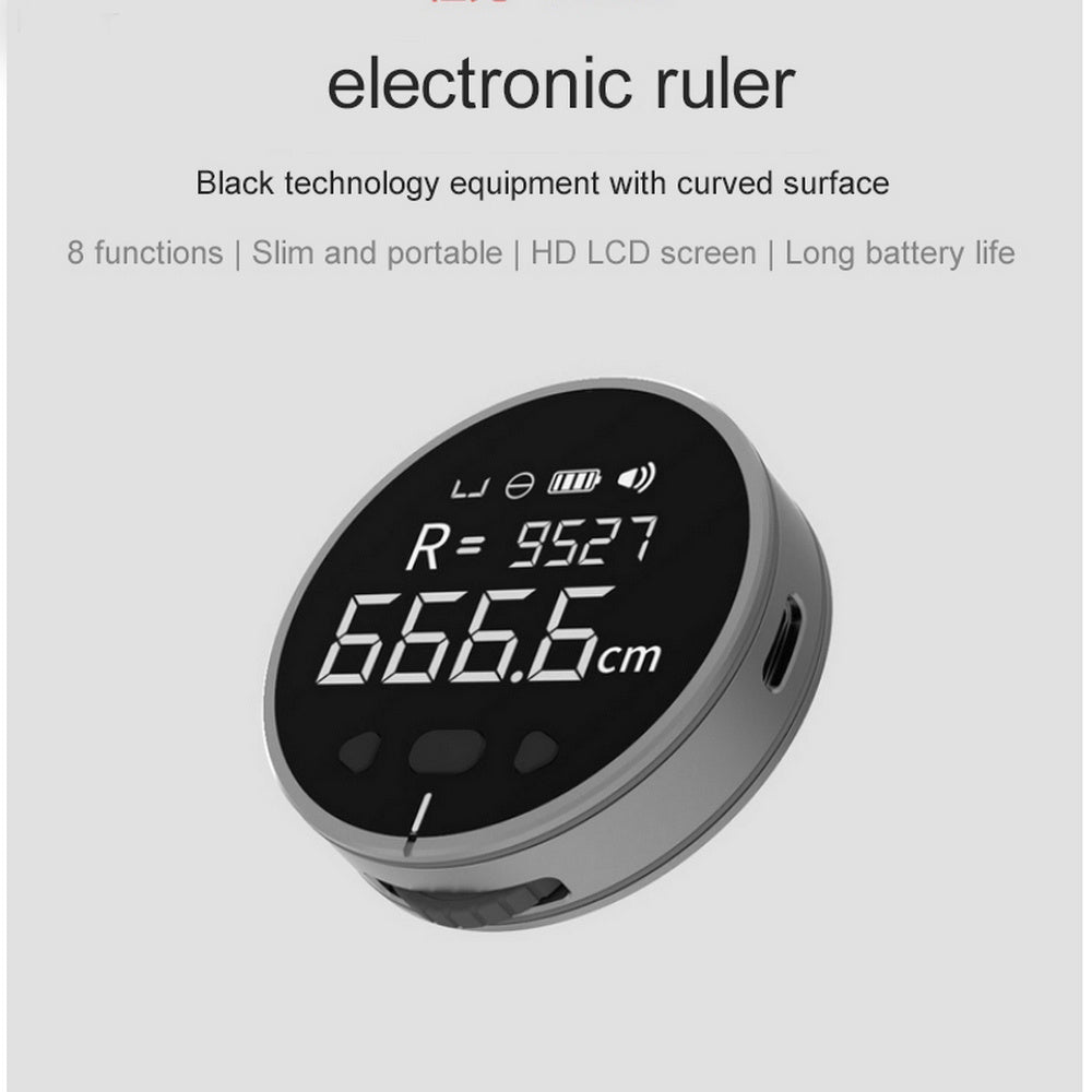 Distance Measuring Instrument Electronic Measuring Ruler Tape Measure High Definition Digital LCD High Precision Electronic Measuring Ruler Tool.