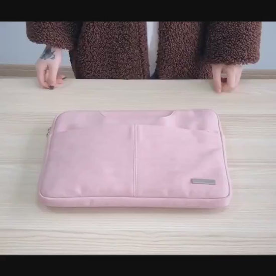 PU Leather Women Laptop Bag Notebook Carrying Case Briefcase For Macbook Air 13.3 14 15.6 Inch Men Handbags Shoulder Mouse Bag.
