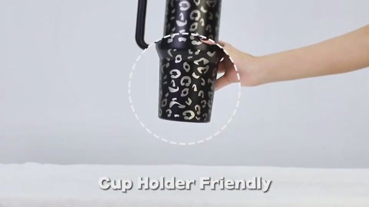 40 Oz Tumbler With Handle Straw Insulated.